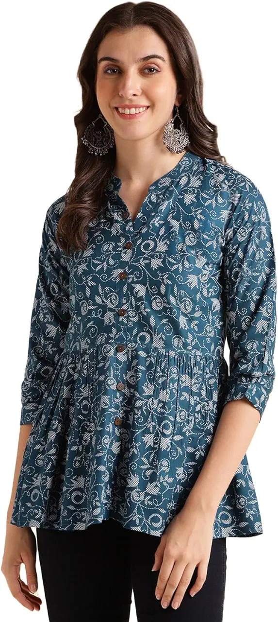women’s printed short kurti for girls | regular wear flared tunic top | stylish & comfortable rayon kurti women’s printed short kurti for girls | regular wear flared tunic top | stylish & comfortable rayon kurti